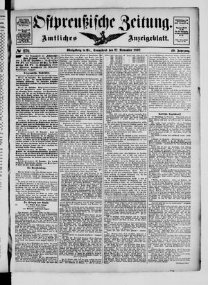Ostpreußische Zeitung vom 27.11.1897
