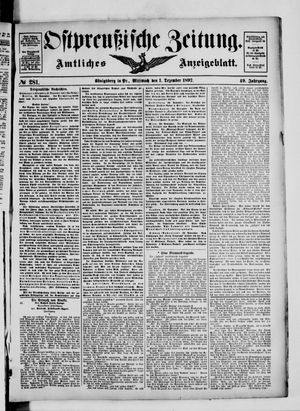 Ostpreußische Zeitung vom 01.12.1897