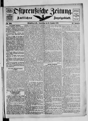 Ostpreußische Zeitung vom 16.12.1897