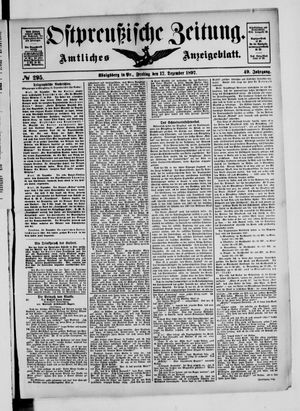 Ostpreußische Zeitung on Dec 17, 1897