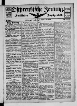 Ostpreußische Zeitung vom 24.12.1897