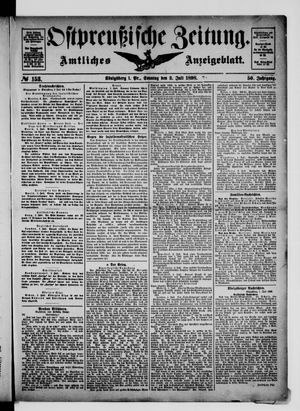 Ostpreußische Zeitung on Jul 3, 1898