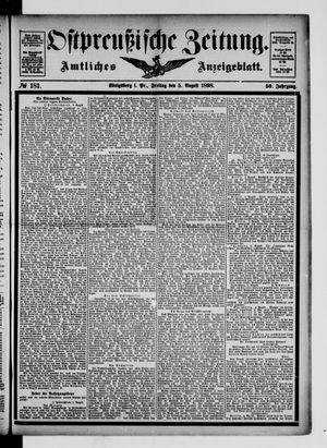 Ostpreußische Zeitung vom 05.08.1898