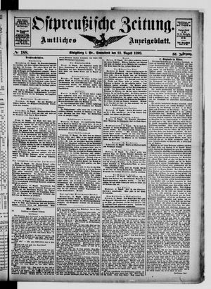 Ostpreußische Zeitung on Aug 13, 1898