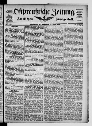 Ostpreußische Zeitung vom 14.08.1898