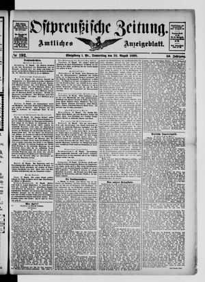 Ostpreußische Zeitung on Aug 18, 1898