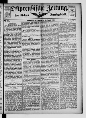 Ostpreußische Zeitung vom 21.08.1898