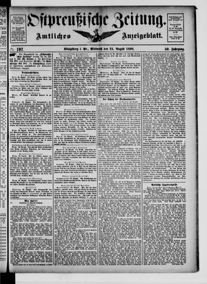 Ostpreußische Zeitung on Aug 24, 1898