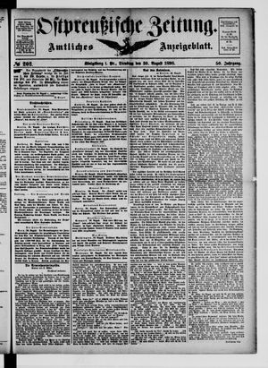 Ostpreußische Zeitung on Aug 30, 1898