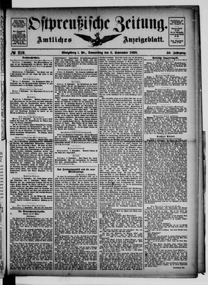 Ostpreußische Zeitung vom 08.09.1898