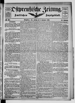 Ostpreußische Zeitung vom 09.09.1898