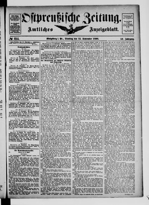 Ostpreußische Zeitung vom 13.09.1898