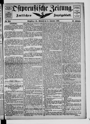 Ostpreußische Zeitung vom 14.09.1898