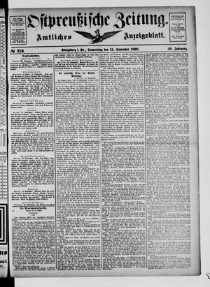 Ostpreußische Zeitung vom 15.09.1898