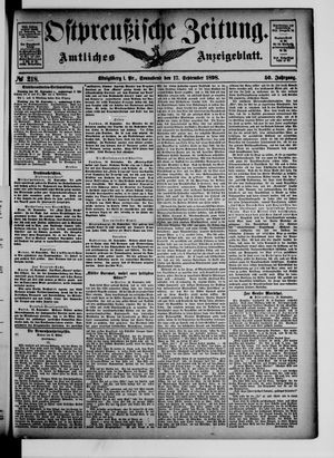 Ostpreußische Zeitung vom 17.09.1898