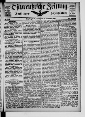 Ostpreußische Zeitung on Sep 18, 1898