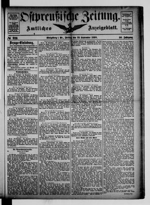 Ostpreußische Zeitung vom 23.09.1898