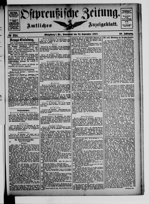 Ostpreußische Zeitung on Sep 24, 1898