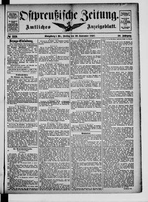 Ostpreußische Zeitung vom 30.09.1898
