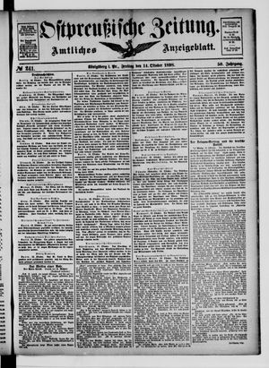 Ostpreußische Zeitung on Oct 14, 1898