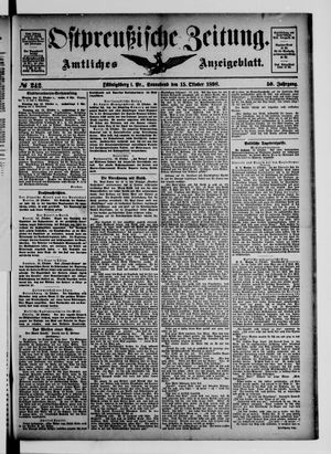 Ostpreußische Zeitung vom 15.10.1898