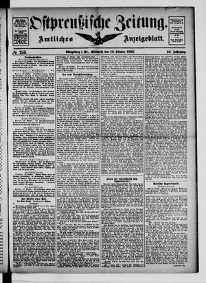 Ostpreußische Zeitung vom 19.10.1898