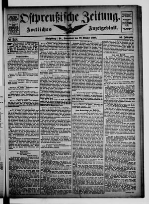 Ostpreußische Zeitung vom 22.10.1898