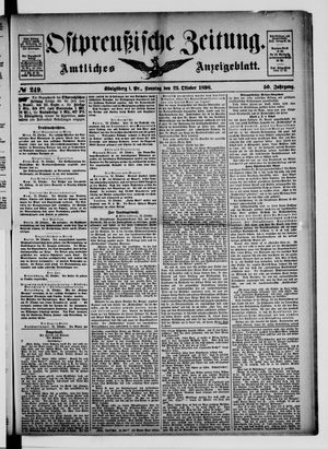 Ostpreußische Zeitung vom 23.10.1898