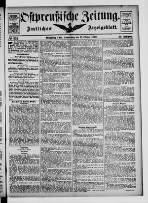 Ostpreußische Zeitung on Oct 27, 1898