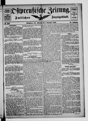 Ostpreußische Zeitung on Nov 2, 1898