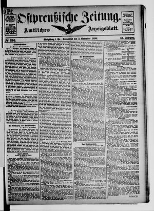 Ostpreußische Zeitung vom 05.11.1898
