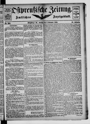 Ostpreußische Zeitung vom 06.11.1898