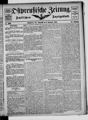 Ostpreußische Zeitung vom 09.11.1898