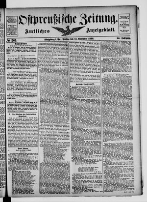 Ostpreußische Zeitung vom 11.11.1898