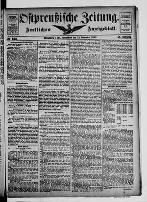 Ostpreußische Zeitung vom 12.11.1898