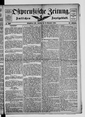 Ostpreußische Zeitung on Nov 13, 1898