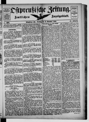 Ostpreußische Zeitung vom 15.11.1898