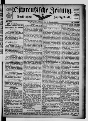 Ostpreußische Zeitung vom 16.11.1898