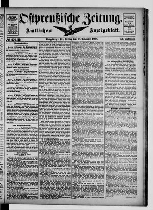 Ostpreußische Zeitung vom 18.11.1898