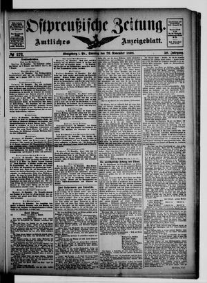 Ostpreußische Zeitung vom 20.11.1898