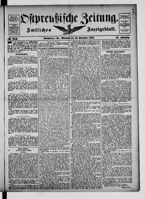 Ostpreußische Zeitung on Nov 30, 1898
