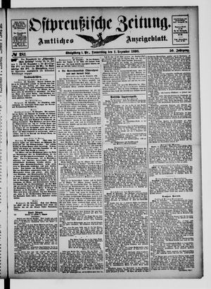 Ostpreußische Zeitung on Dec 1, 1898