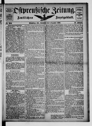 Ostpreußische Zeitung on Dec 3, 1898