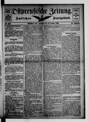 Ostpreußische Zeitung vom 10.12.1898