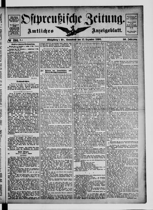 Ostpreußische Zeitung vom 17.12.1898