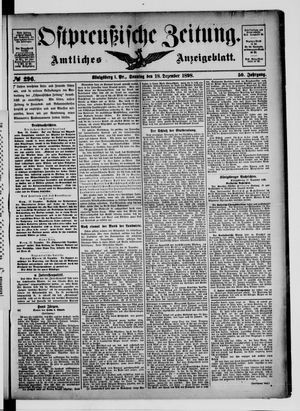 Ostpreußische Zeitung on Dec 18, 1898