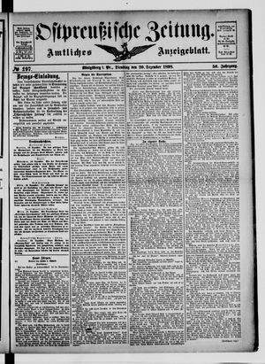 Ostpreußische Zeitung on Dec 20, 1898