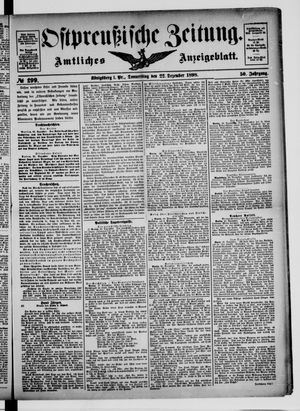 Ostpreußische Zeitung on Dec 22, 1898