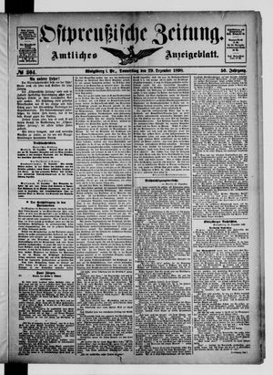Ostpreußische Zeitung on Dec 29, 1898