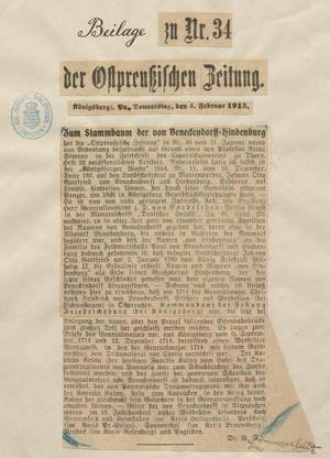Ostpreußische Zeitung vom 04.02.1915